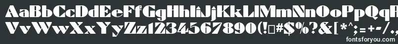 Dynamiccp Font – White Fonts on Black Background