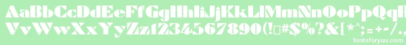Dynamiccp Font – White Fonts on Green Background