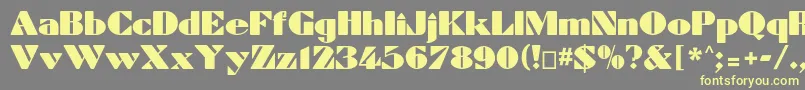 Dynamiccp Font – Yellow Fonts on Gray Background