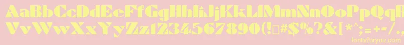 Dynamiccp Font – Yellow Fonts on Pink Background