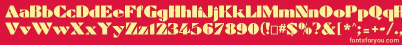 Dynamiccp Font – Yellow Fonts on Red Background