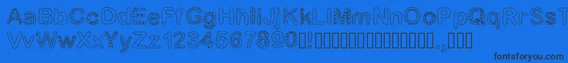 Beautiful Font – Black Fonts on Blue Background