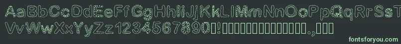 Beautiful Font – Green Fonts on Black Background