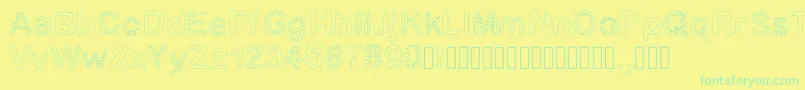 Beautiful Font – Green Fonts on Yellow Background