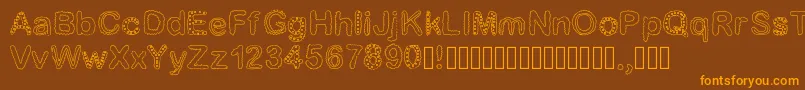 Beautiful Font – Orange Fonts on Brown Background