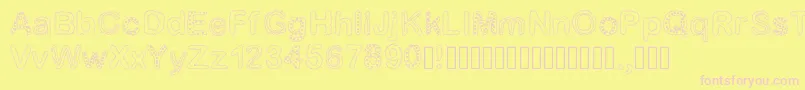 Beautiful Font – Pink Fonts on Yellow Background