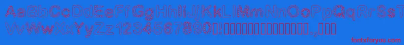 Beautiful Font – Red Fonts on Blue Background