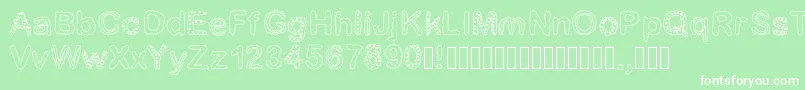 Beautiful Font – White Fonts on Green Background