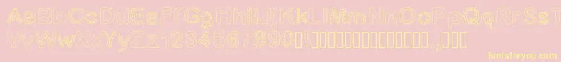 Beautiful Font – Yellow Fonts on Pink Background