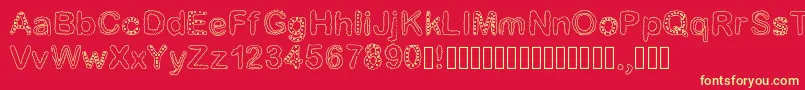 Beautiful Font – Yellow Fonts on Red Background