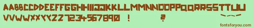 RiptapeFixed Font – Brown Fonts on Green Background