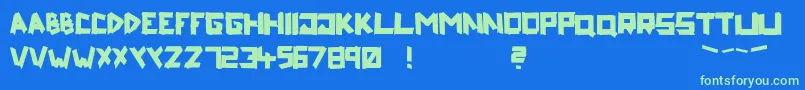 RiptapeFixed Font – Green Fonts on Blue Background
