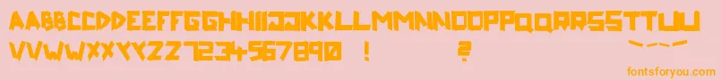 RiptapeFixed Font – Orange Fonts on Pink Background