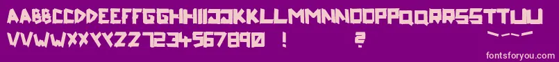 RiptapeFixed Font – Pink Fonts on Purple Background