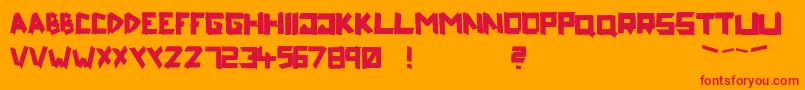 RiptapeFixed Font – Red Fonts on Orange Background