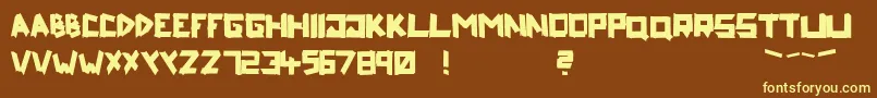 RiptapeFixed Font – Yellow Fonts on Brown Background
