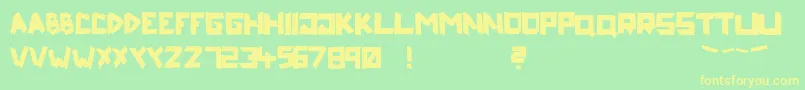 RiptapeFixed Font – Yellow Fonts on Green Background