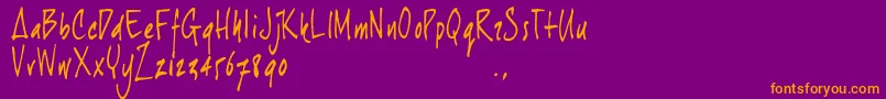 Jh1trial Font – Orange Fonts on Purple Background