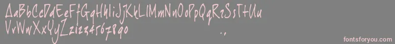 Jh1trial Font – Pink Fonts on Gray Background