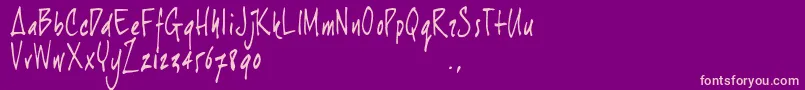 Jh1trial Font – Pink Fonts on Purple Background