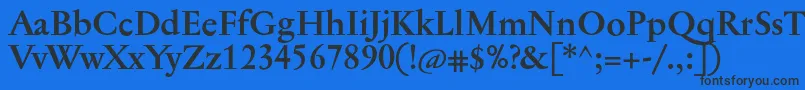 JannontextmedBold Font – Black Fonts on Blue Background