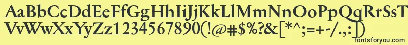 JannontextmedBold Font – Black Fonts on Yellow Background