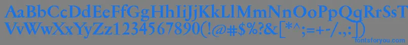 JannontextmedBold Font – Blue Fonts on Gray Background