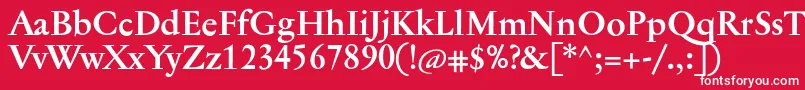 JannontextmedBold Font – White Fonts on Red Background