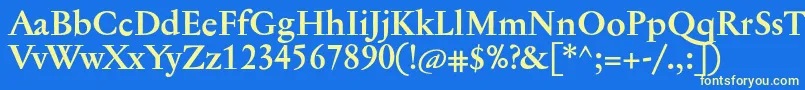 JannontextmedBold Font – Yellow Fonts on Blue Background