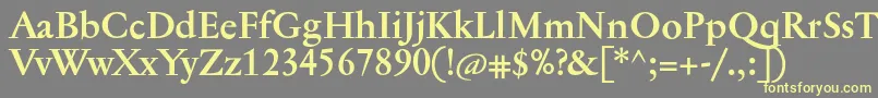 JannontextmedBold Font – Yellow Fonts on Gray Background