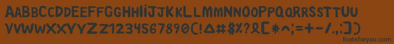 Saoroque Font – Black Fonts on Brown Background