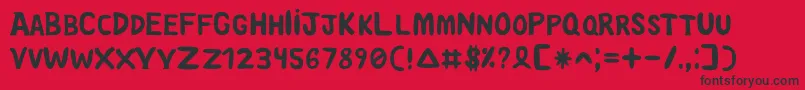 Saoroque Font – Black Fonts on Red Background