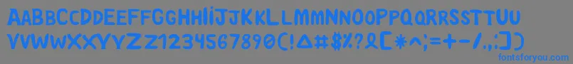 Saoroque Font – Blue Fonts on Gray Background
