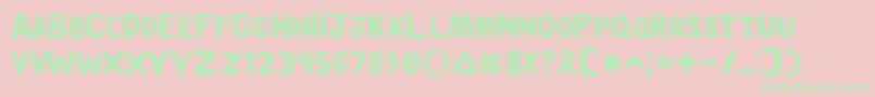 Saoroque Font – Green Fonts on Pink Background