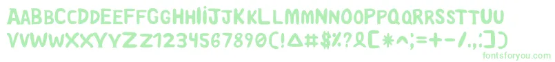 Saoroque Font – Green Fonts on White Background