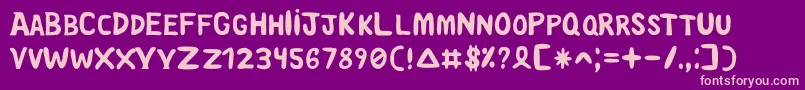 Saoroque Font – Pink Fonts on Purple Background