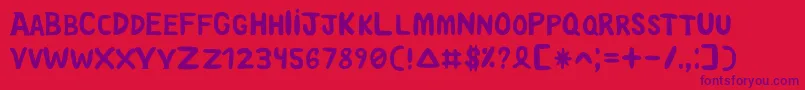 Saoroque Font – Purple Fonts on Red Background