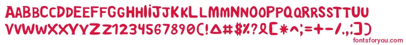 Saoroque Font – Red Fonts on White Background