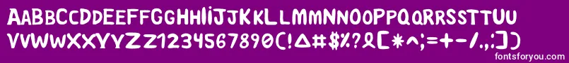 Saoroque Font – White Fonts on Purple Background