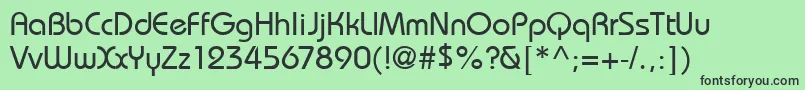 Шрифт BarondbNormal – чёрные шрифты на зелёном фоне