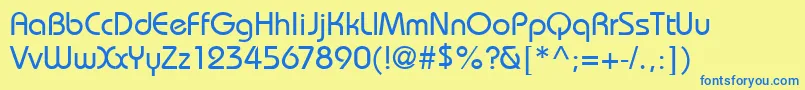 BarondbNormal Font – Blue Fonts on Yellow Background