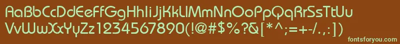 Шрифт BarondbNormal – зелёные шрифты на коричневом фоне