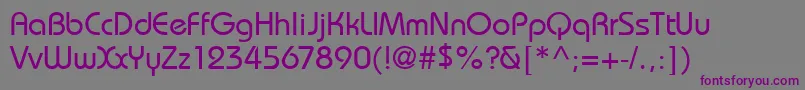 Шрифт BarondbNormal – фиолетовые шрифты на сером фоне