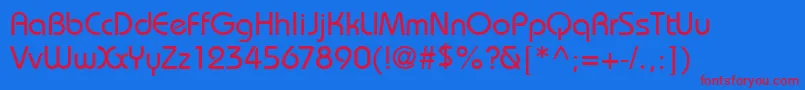 BarondbNormal Font – Red Fonts on Blue Background