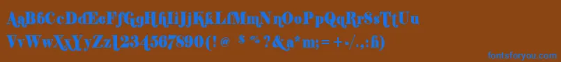 Shifty Font – Blue Fonts on Brown Background