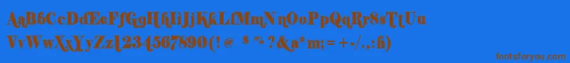 Shifty Font – Brown Fonts on Blue Background