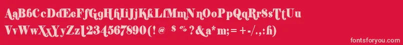Shifty Font – Pink Fonts on Red Background