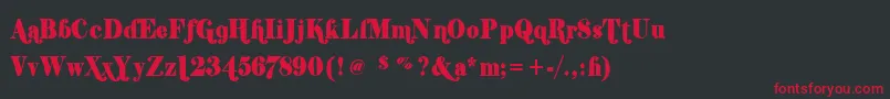 Shifty Font – Red Fonts on Black Background