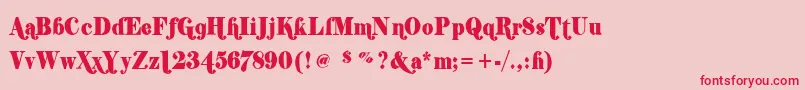 Shifty Font – Red Fonts on Pink Background
