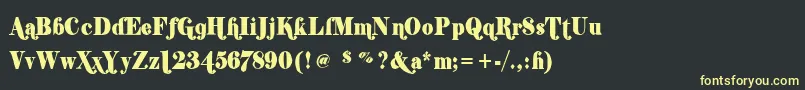 Shifty Font – Yellow Fonts on Black Background